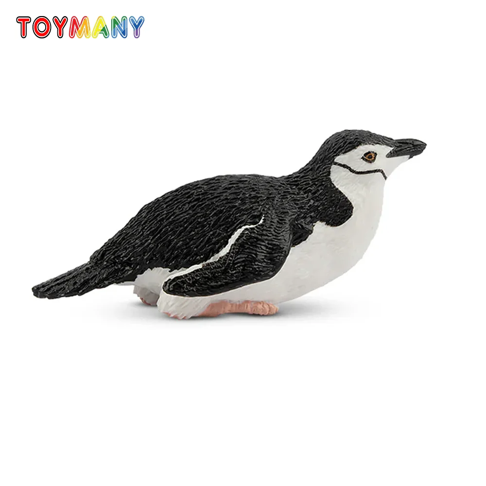 

Toymany Simulation Chinstrap Penguin Polar Animal Model Toy Mini Figures Dolls Action Figurines Toys Children Gift Cake Decora