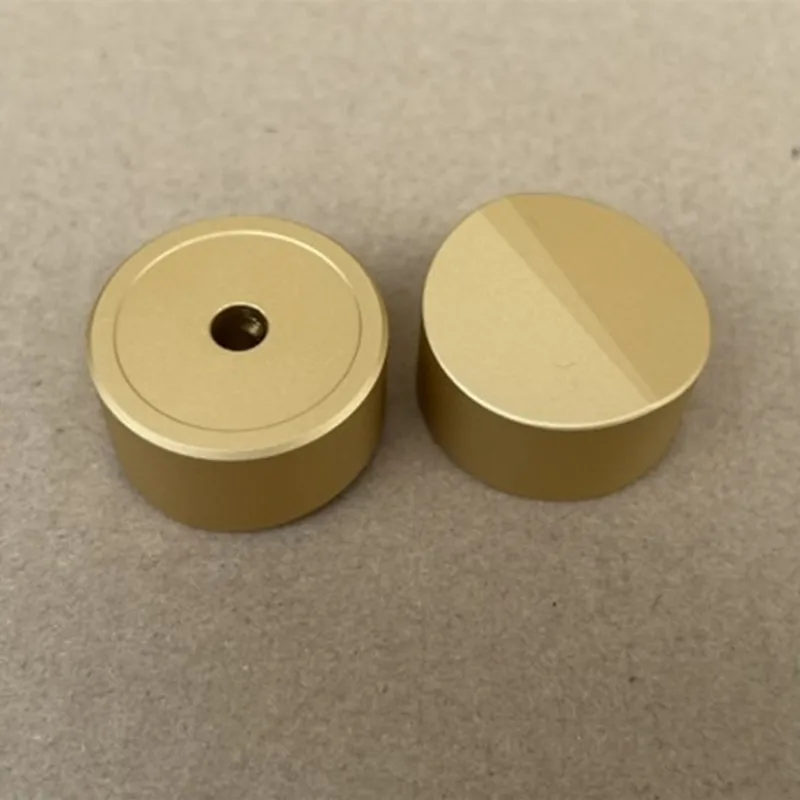 

Frosting golden Diameter 33mm High 19mm All Aluminum FM Solid Audio Amplifier Volume Potentiometer Knob