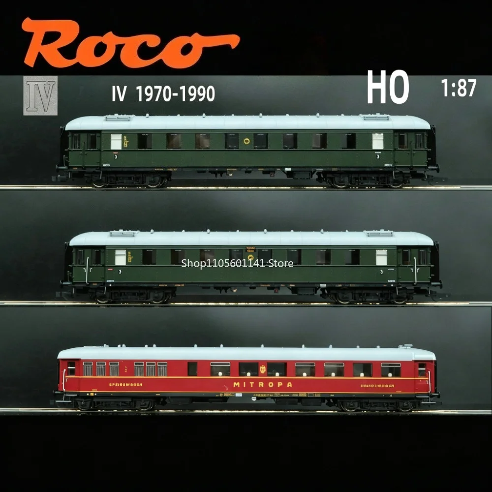 ROCO HO Type 1/87 Train Model Passenger Car Three-section Set 6200057 East German DR Fourth-generation Passenger Car Adult Toy