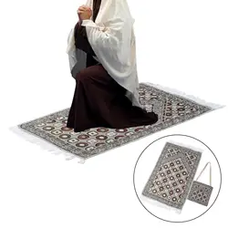 Travel Muslim Prayer Mat with Storage Bag Rectangle Thick Area Rugs Turkish Rugs for Birthday Gifts Bedroom Party Men Women