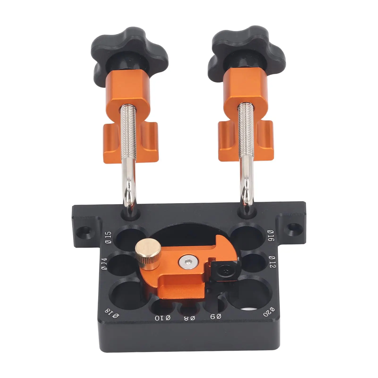 9 Hole Adjustable Wood Turning Device For Drill Round Wood Dowel Maker DIY Woodworking Tool Orange Alloy Cutter 8-20mm