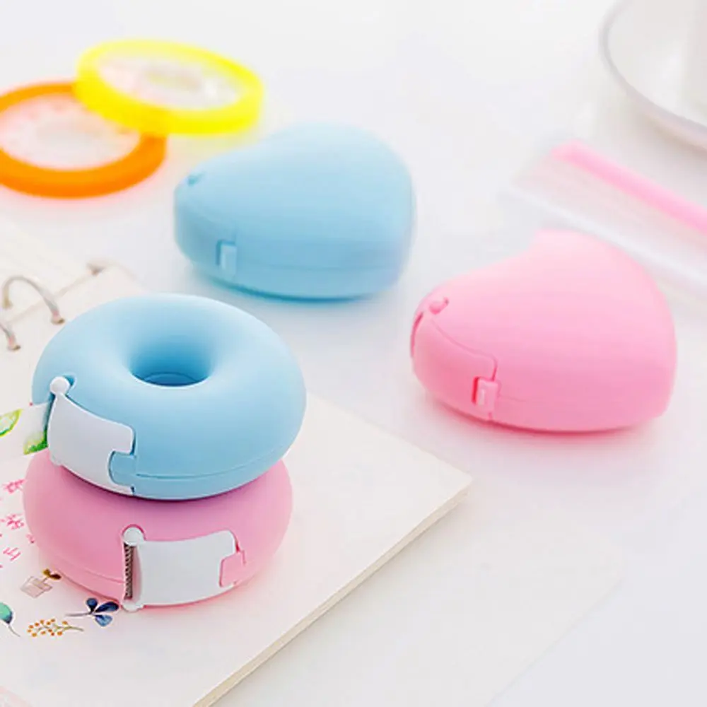 Donut Vorm Liefde Hart Snoep Kleur Gemakkelijk Tear Enten Wimper Tape Cutter Wimper Extension Tape Cutter Plakband Houder