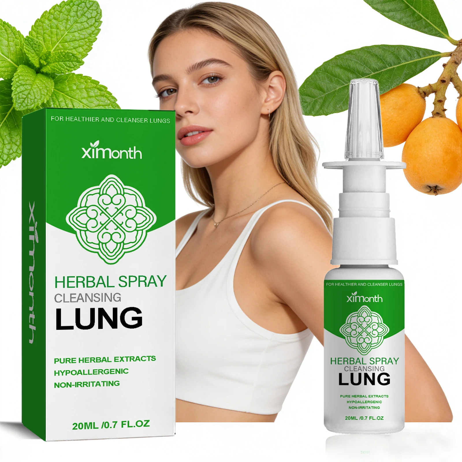 

Cleansing Lung Herbal Spray Relieve Nasal Congestion Clean Nasal Cavity Non-irritating Relieve Breath Discomfort Nasal Care