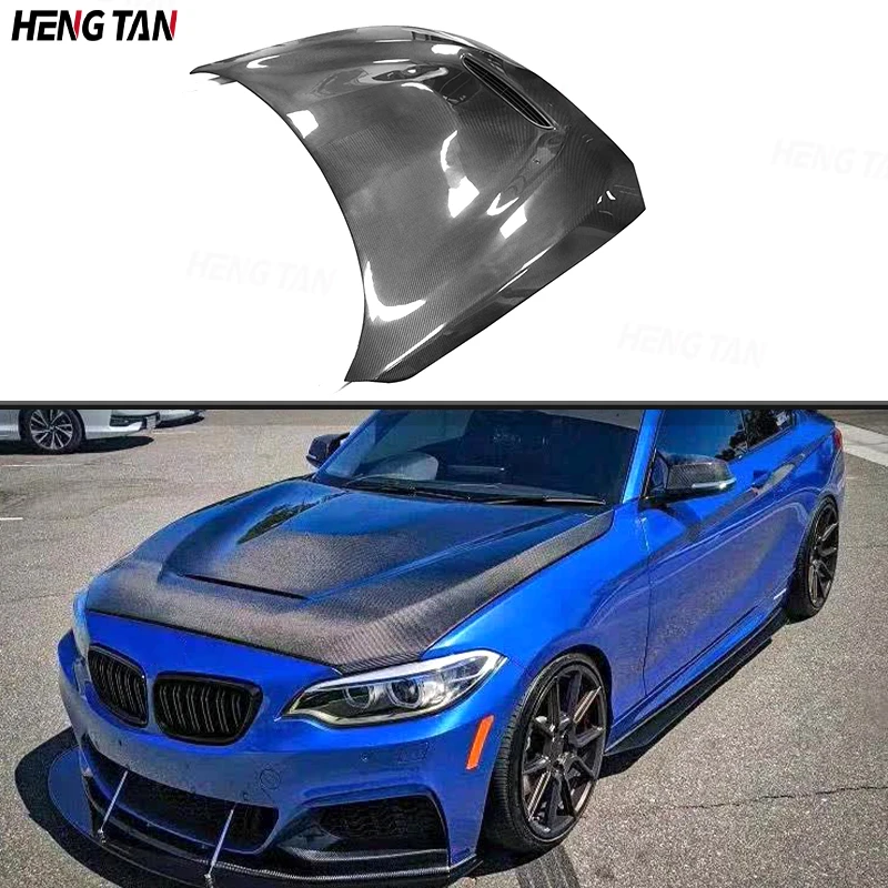 

For BMW 2 Series F22 F23 M2 F87 M2C 2014-2021 Carbon Fiber Car Front Bumper Engine Cover Hood Bonnet Vent Parts Body kit