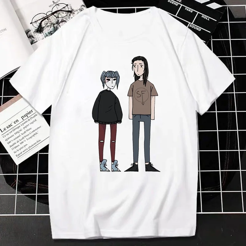 Men Oversized T-Shirt Roupas Masculinas Funny Sally Face TShirt Harajuku Horror Game Tops Novelty Trend Cartoon Tee harajuku new