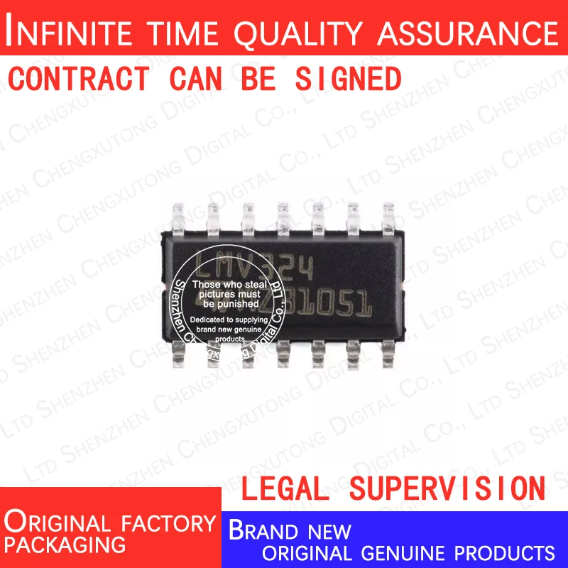 10pcs/lot LMV324IDT 324   SOP 100% genuine stock in brand new original packaging