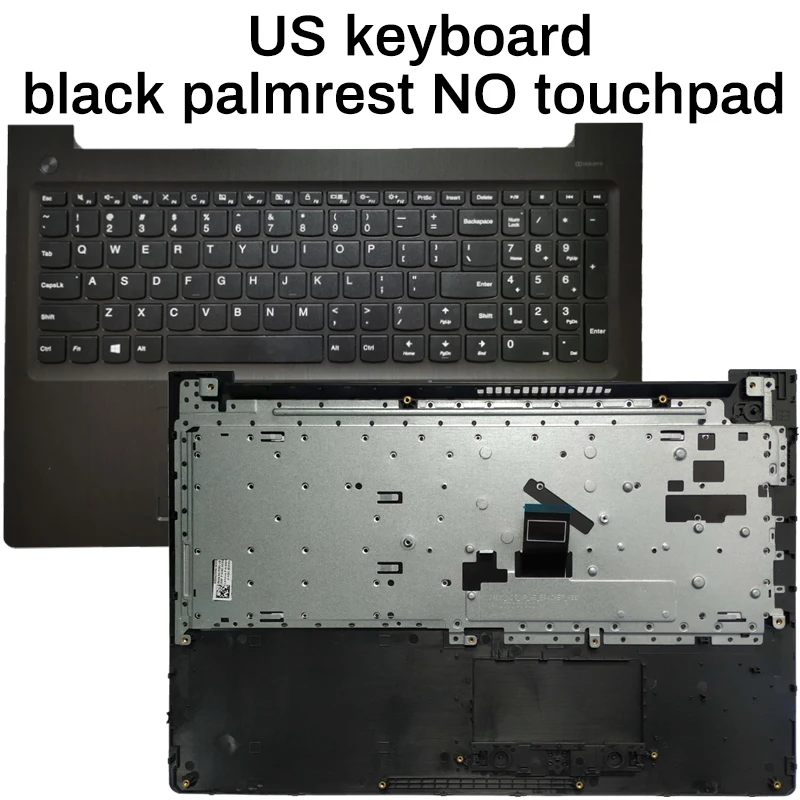 Teclado para portátil Lenovo ideapad 310-15 310-15ISK 310-15ABR 510-15 510-15ISK 510-15IKB US con reposamanos, funda superior/inferior