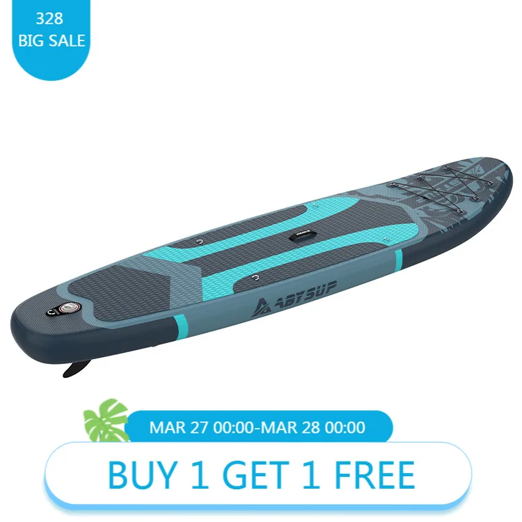 Drop Stitch Inflatable SUP Board with 3 Fin System, Customizable Color OEM Custom Stand Up Paddle Board for All-Water Sports