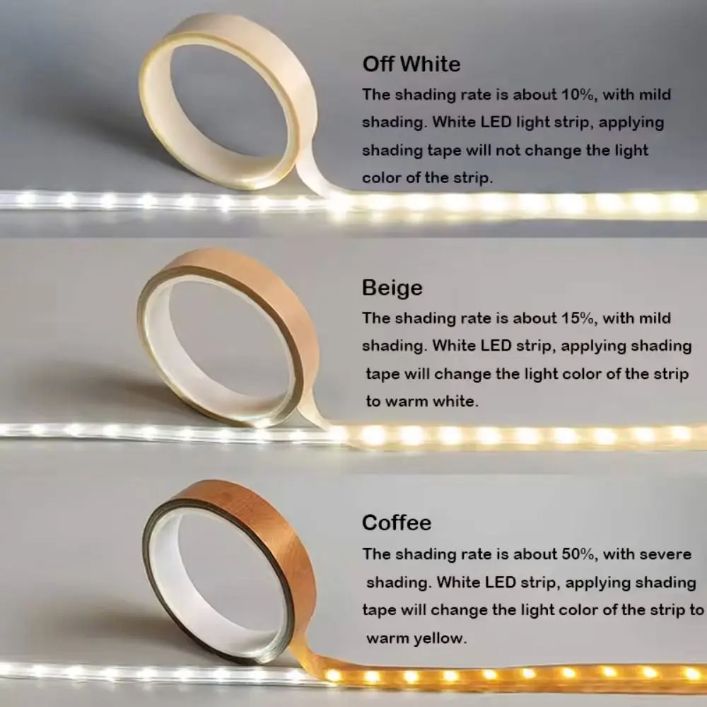 9m/Roll LED Light Strip Shading Tape Anti Glare Waterproof Light Blocking Tape Self-Adhesive Heat Resistant