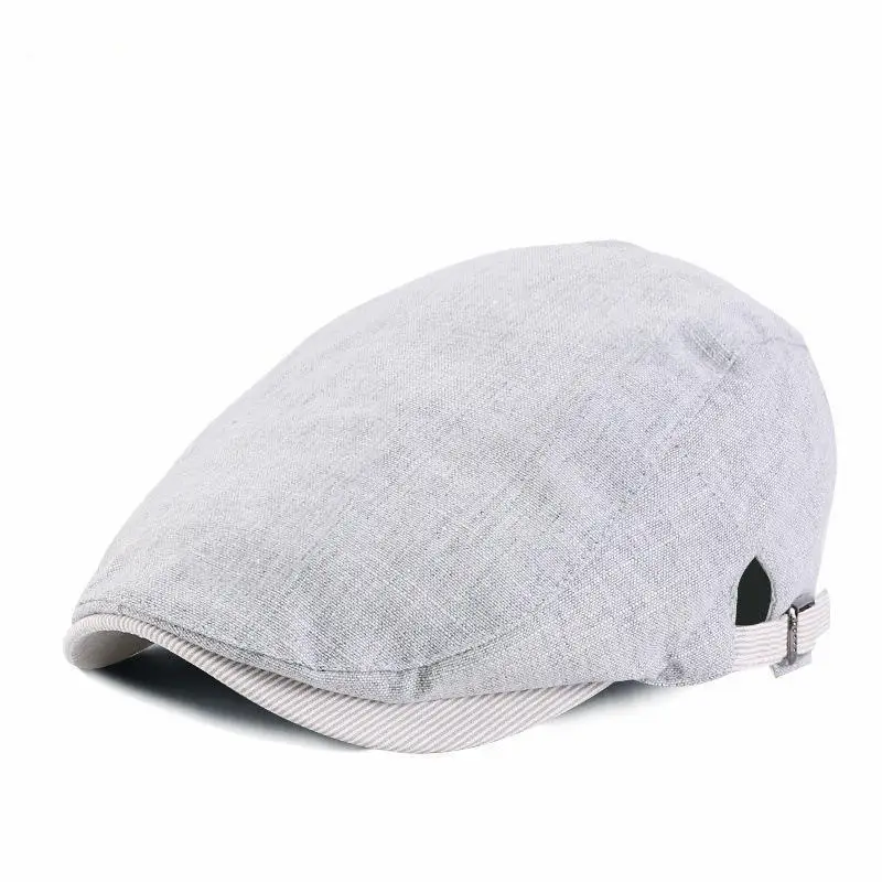 Spring/Summer Breathable Lightweight Double Button Adjustable Beret peaked cap Painter Hat