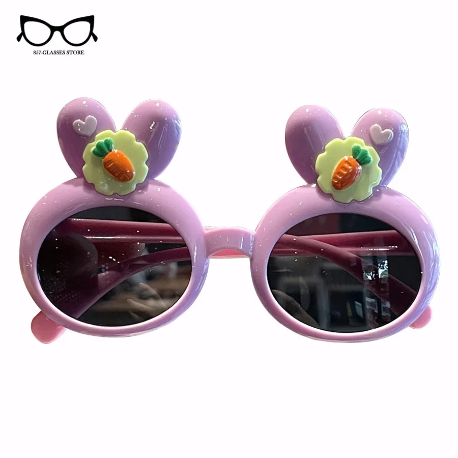 2024 New Rabbit Anti UV Cartoon occhiali da sole per bambini occhiali da sole carini per bambini occhiali da sole Super carini con papillon da donna