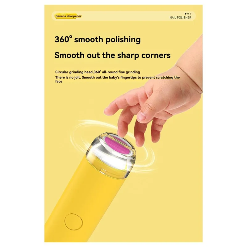 ماكينة تشذيب أظافر كهربائية للأطفال بإضاءة LED من JY-Soft، 6 ملحقات لطيفة