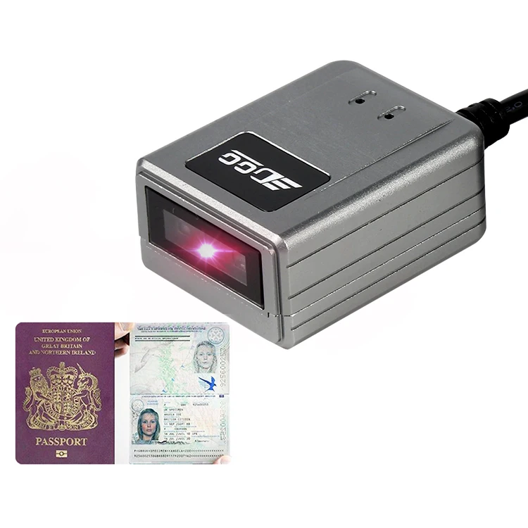 Oem Embedded Auto Turnstile Qr Code Mrz 2D Data matrix Scanner Fixed Mount Passport Reader