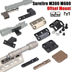 Tactical ARIS Series Surefire M300 M600 Offset Scout Mount Fit 20mm Ml-k Keymod SMR Rail Base for M600B M951 M620 Flashlight