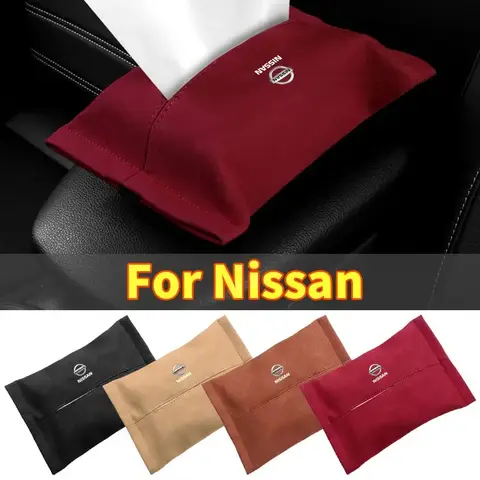 Car Tissue Boxes Tissue Bag Organizer Car Goods For Nissan Nismo X-trail Almera Qashqai Tiida Patrol Y62 Teana J32 Skyline V36