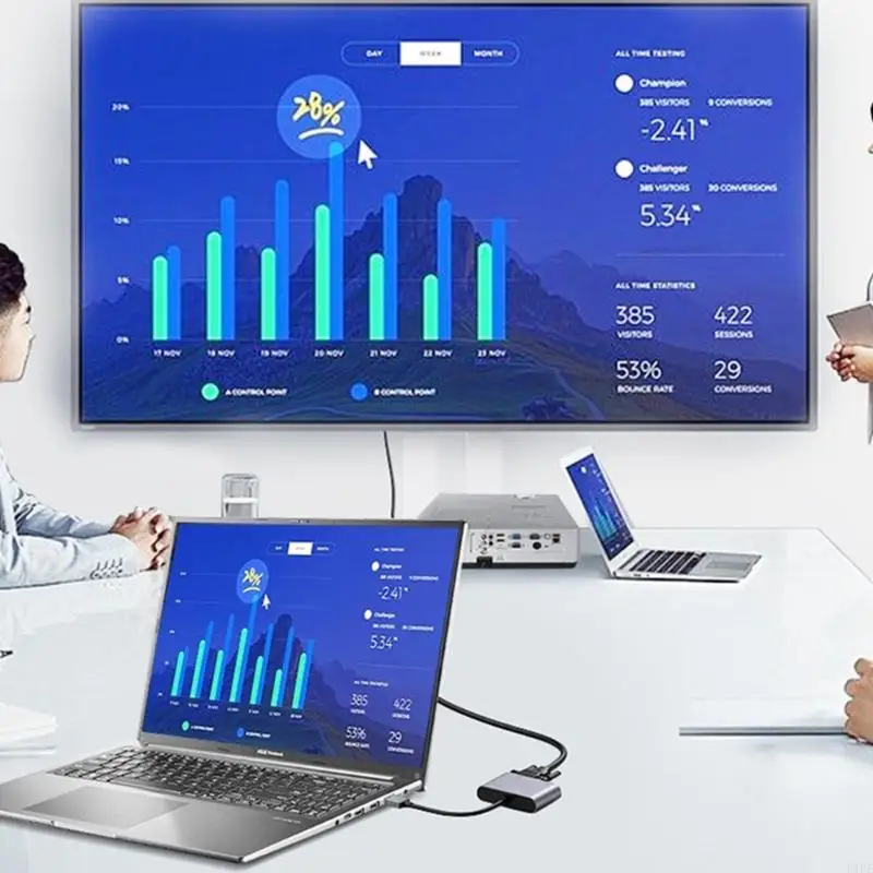 E1PF USB CからVGAアダプター4K出力USB 3.0ハブアルミニウム合金コンバーターラップトップアクセサリーを使用するためのラップトップアクセサリー