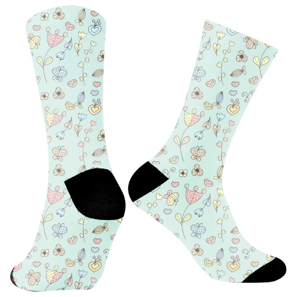 Chaussettes en coton imprimé animal Harajuku, mode Hip Hop, dessin animé mignon, Halloween, été, nouveau, 2024