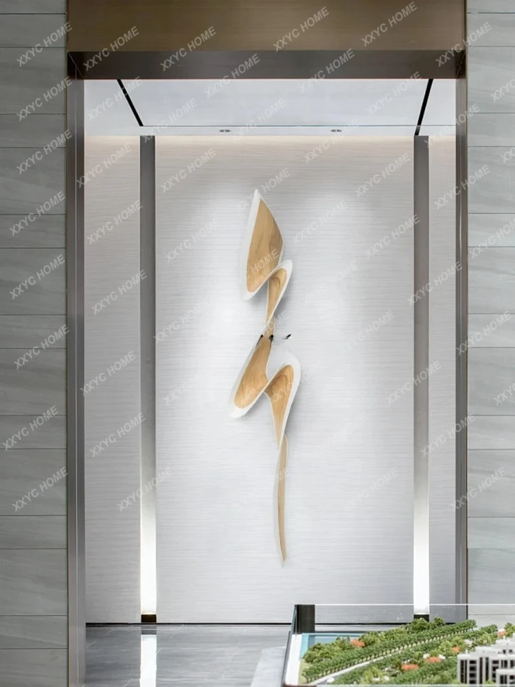 

A Wood carving art wall decoration wall hanging villa hotel lobby club entrance three-dimensional