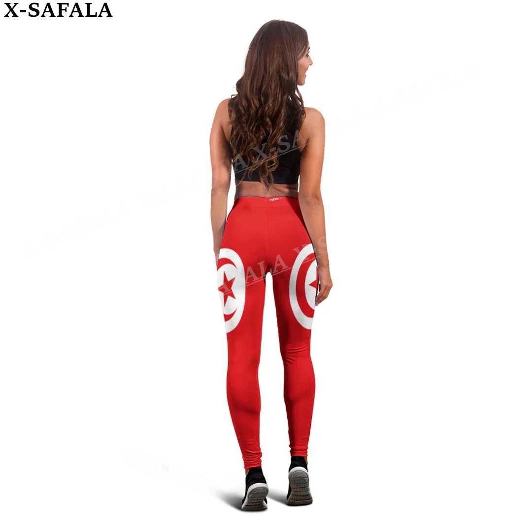 Leggings con estampado 3D para mujer, ropa deportiva de cintura alta, ajustada, con escudo de brazos de Marruecos, Yoga, gimnasio, verano, 1