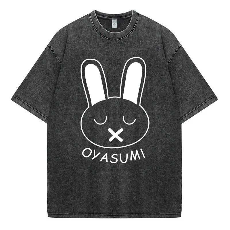 Oyasumi Goodnight Punpun Aiko Tanaka Manga Vintage Washed T-Shirts Herren Damen Kleidung Mode Lässig Harajuku Übergroße T-Shirts – Detail 5