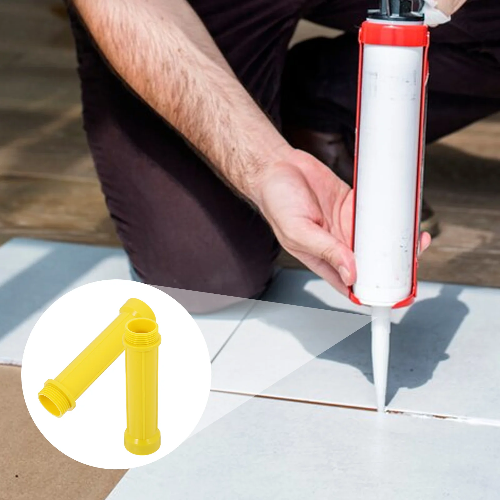 

4pcs Adapter Caulk Supply Nozzle Extenders Caulking Tip Part Caulking Extension Tube For Glass Glue Structural Adhesive Reusable