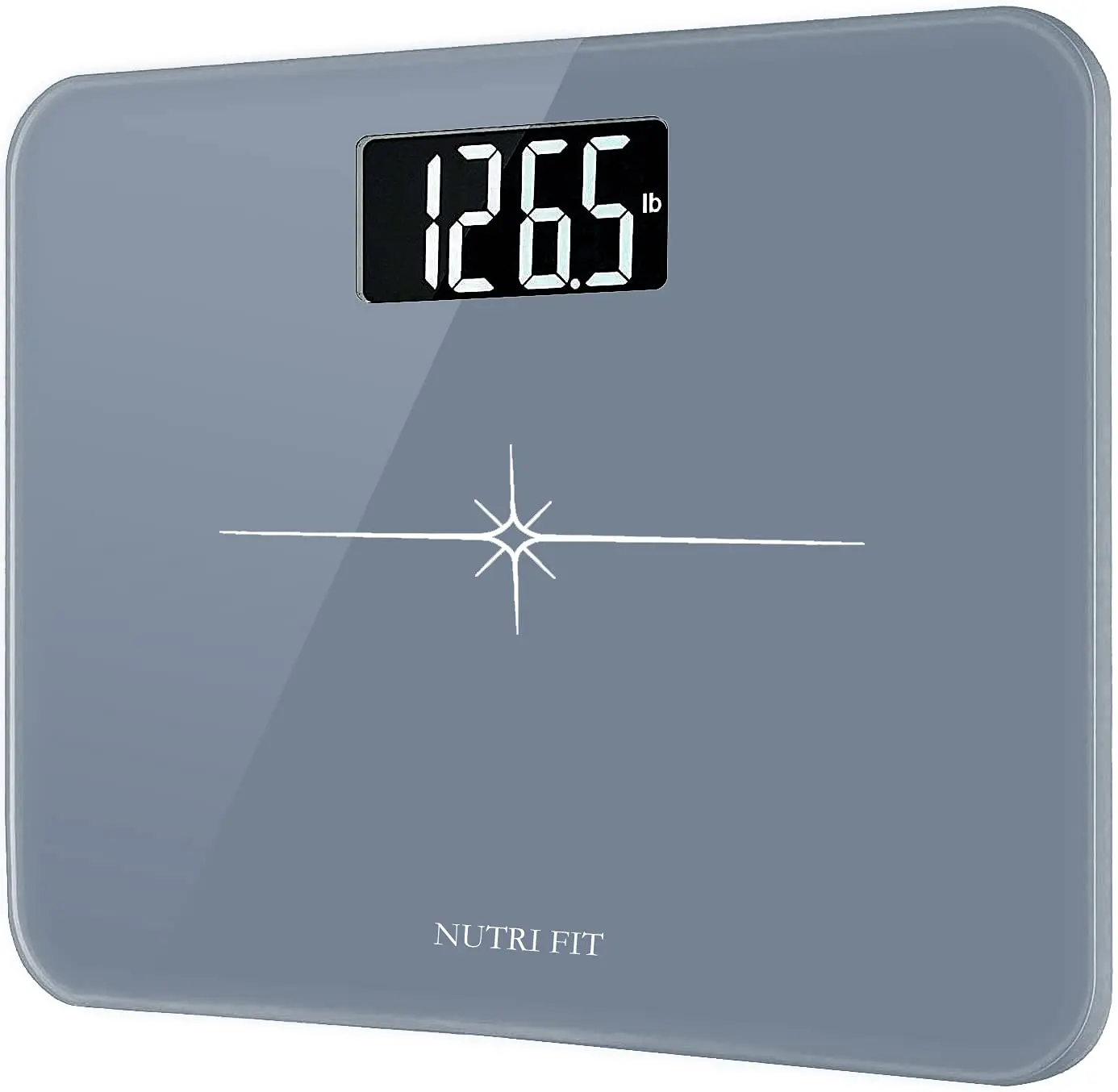 

Ultra-Wide Digital Bathroom Scale with Backlit LCD, High Accuracy Body Weight Scanner up to 400 Pounds in Grey
