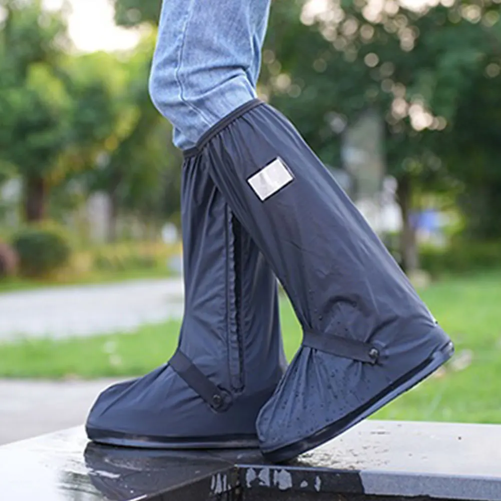 Picture 5: Waterproof Rain Shoe Covers with Reflector Rain Boot Shoe Covers Reusable Overshoes for Outdoor Cycling Camping Fishing Travel