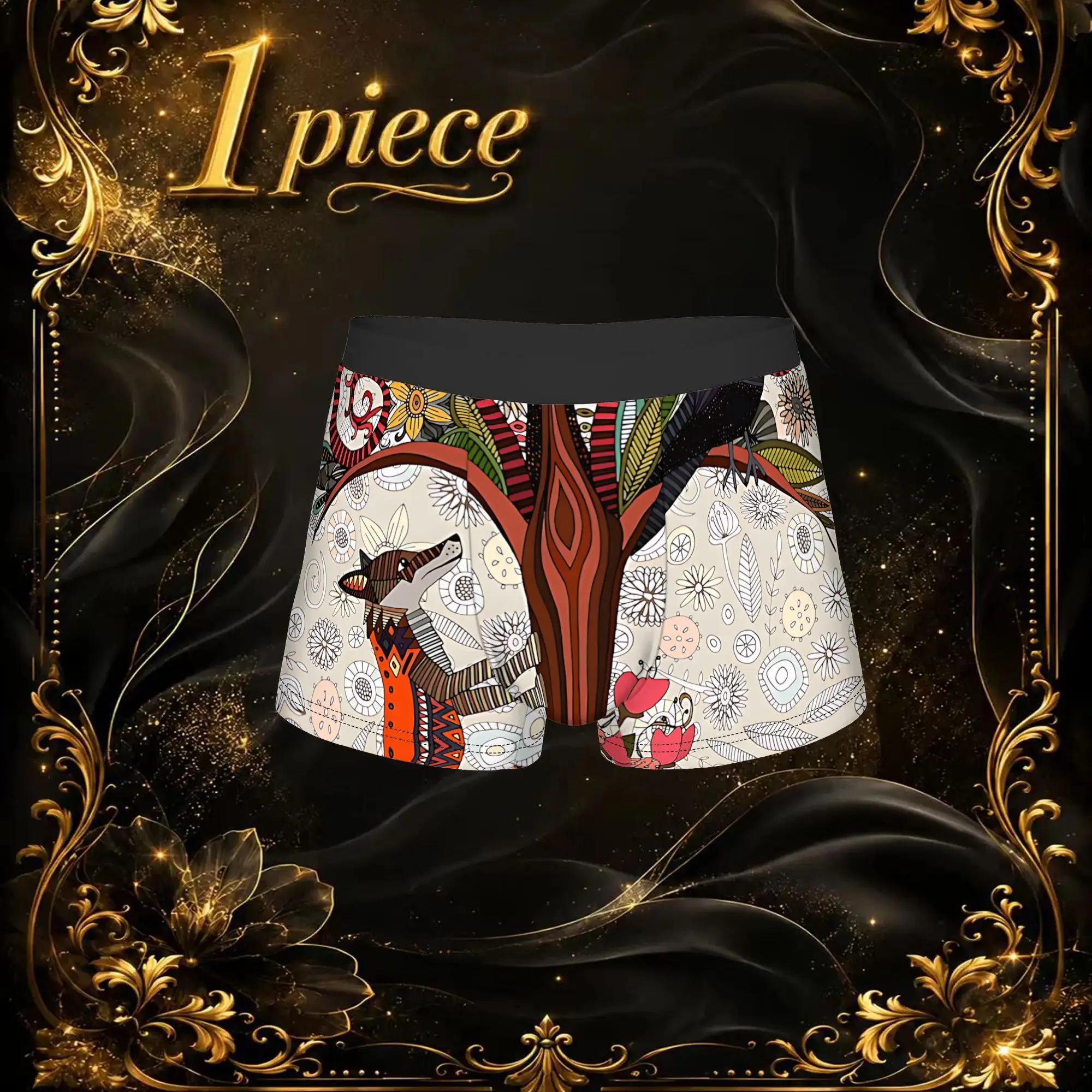 1pc Popular Fox And Crow boxers  Novelty Panties Men's Underwear Ventilate Shorts Boxer Briefs