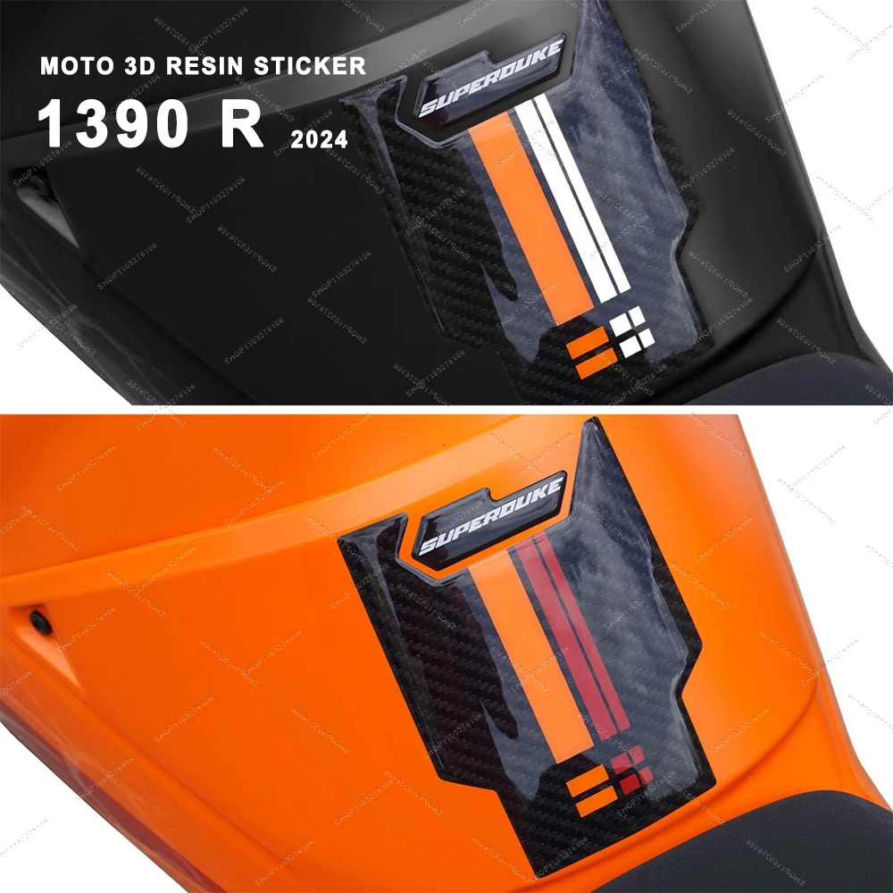 For 1390 Super Duke R 2024 3D Resin Sticker Kit Waterproof Scratch-Resistant Motorcycle Side Tank Pad Protective Sticker