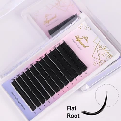 AGUUD B C CC D DD Curl 7mm Matte Flat Lashes Ellipse False Individual Mink Eyelash Split Tips 7mm Short Flat Eyelash Extensions