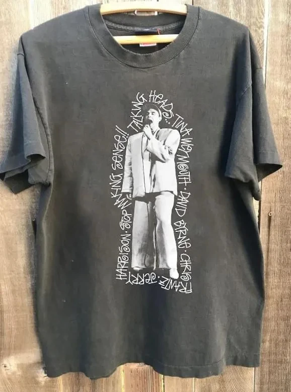 

Plus Size Summer Women's Vintage Talking Heads T-Shirt Cotton Breathable Stylish Versatile Street Style Oversized