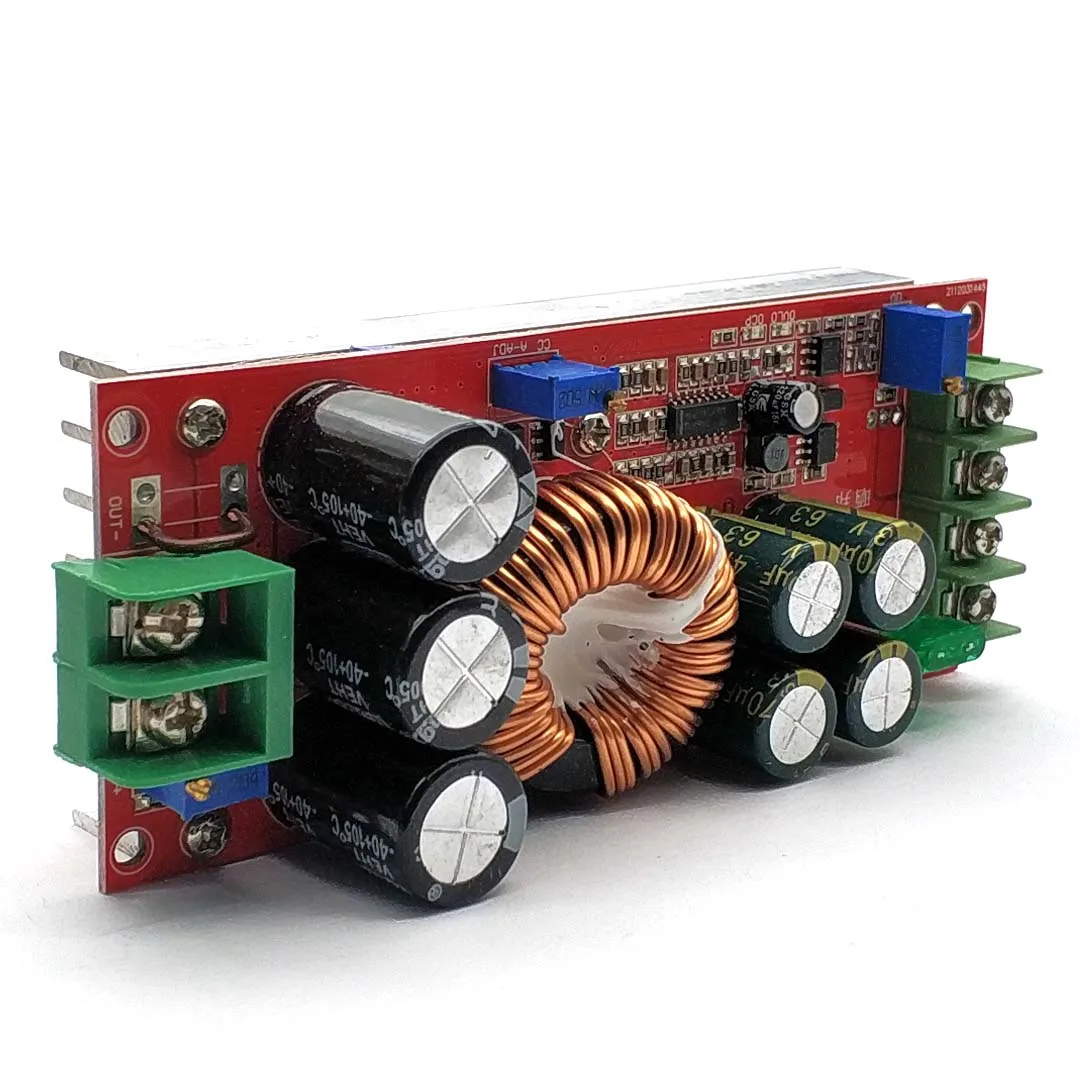 DC-DC 20A 1200วัตต์ตัวแปลงแบบก้าวขึ้นโมดูลจ่ายไฟ DC10-60V เพื่อ DC12-80V เครื่องชาร์จแรงดันไฟฟ้าแบบปรับได้