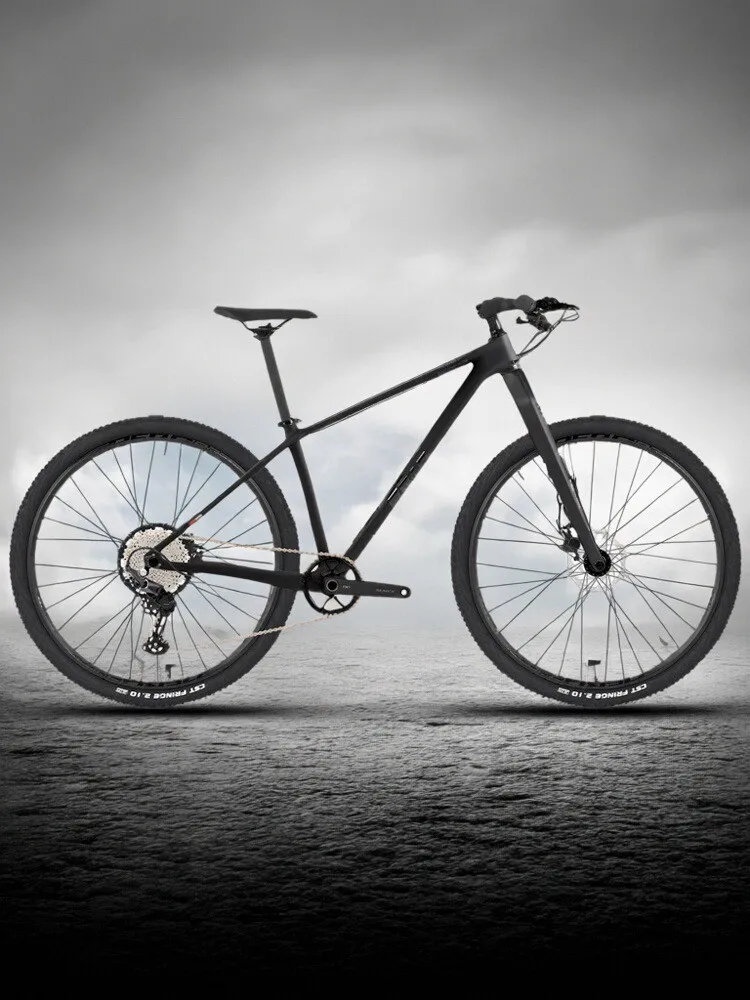 

YTYIN Carbon Fiber Aluminum Alloy Mountain Bike with Ordinary Pedal All Mountain 12-Speed Front Suspension