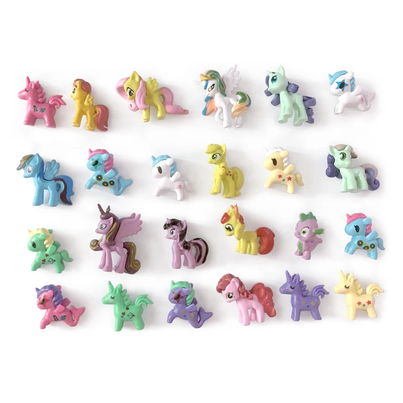 24 Pz/scatola Il Mio Piccolo Pony Calendario Dell\'Avvento Conto Alla Rovescia Anime Figure Confezione Regalo Pokemon Pony PVC Modello Bambole Per