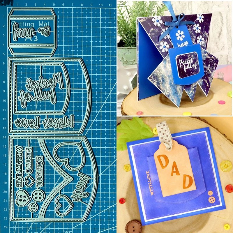 Lucky Goddess Metal Cutting Dies Pocket Set Diy Scrapbooking Photo Album Decorative Embossing Paper Card Crafts