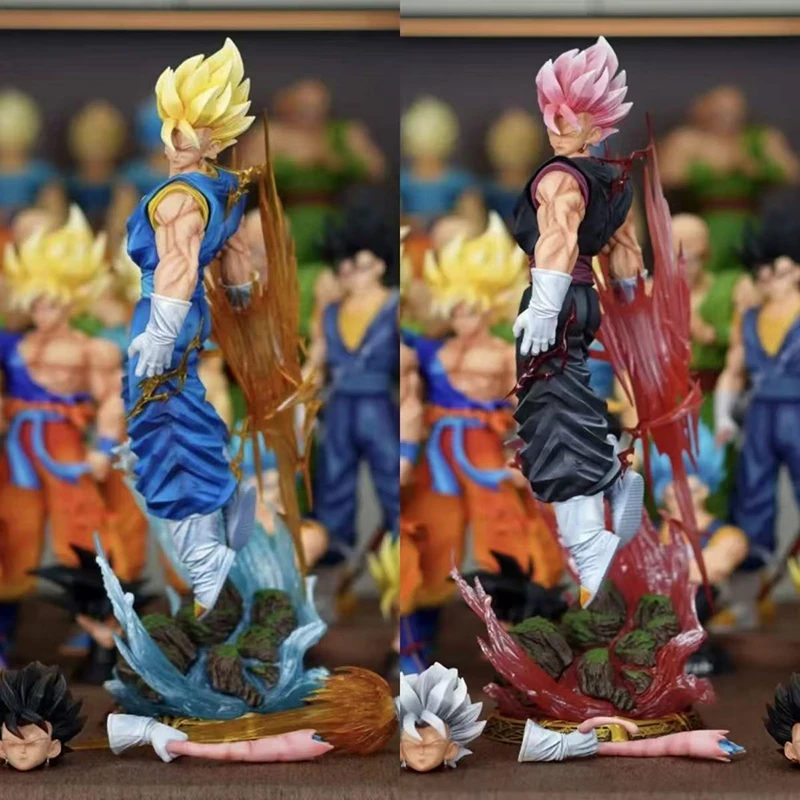 Neue 38 cm Dragon Ball Anime Vegetto 2,0 Austauschbare 3 Köpfe Figur Pvc Modell Puppe Gk Statue Sammeln Action Figur geschenk Spielzeug