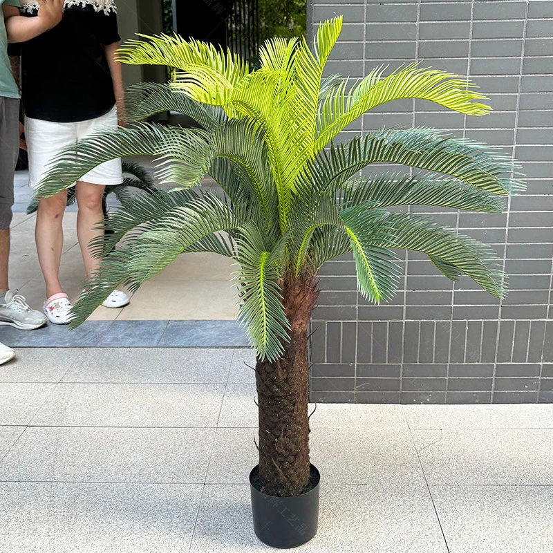 Artificial Cycad Tree Bonsai Imitation Green Plant Tropical Tree Home Office Garden Decoration Floor Pot Decoration 60 To 150CM