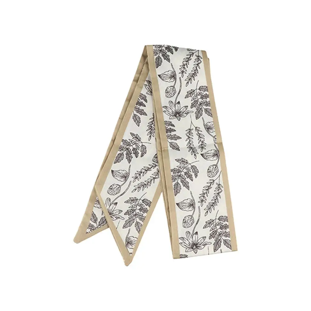 Neues Blumen-Haarband, langes Schal-Haarband, Frühlings-Haarbänder, Haarbänder mit Blumenmuster, Damen-Haarband, Satin-Seidenschal