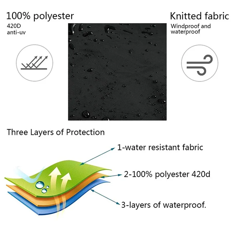 

ABMR-4 Pack Outdoor Sun Lounger Cover, Waterproof Garden Wicker Chair Sunbed Cover, Terrace Furniture Protection Layer