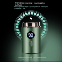 Small steel gun shaver Type-c rechargeable digital display electric men's razor smart portable mini travel use