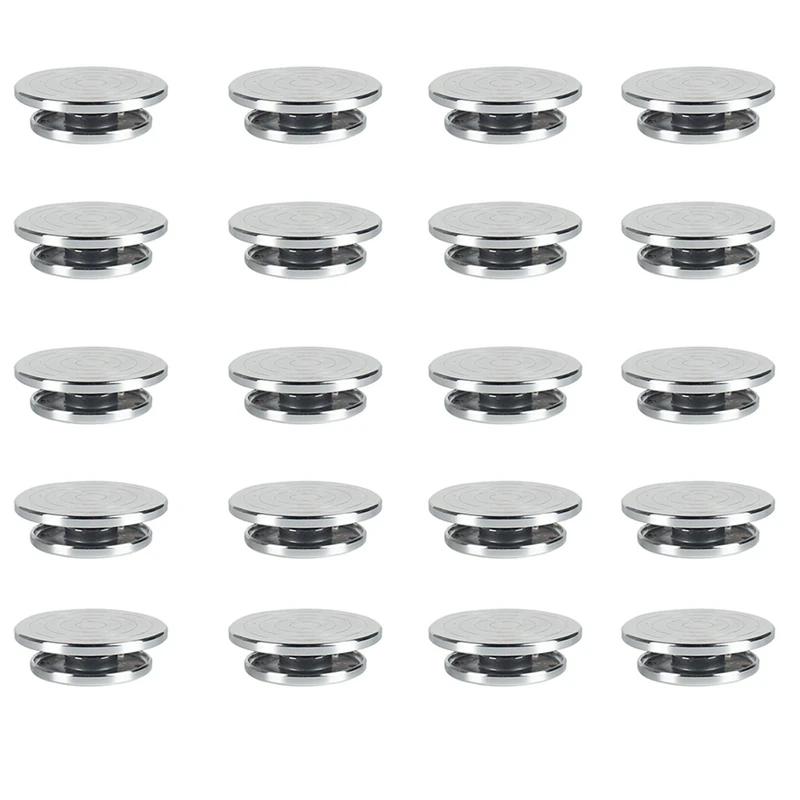 20Pcs 12/15Cm Double Face Use Aluminum Alloy Turntable For Ceramic Clay Sculpture Platform Pottery Wheel Rotating Tools