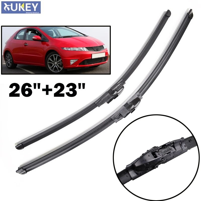 Xukey Front Windscreen Wiper Blades Front Window For Honda Civic 8 MK 8 European 2011 2010 2009 2008 2007 2006 2005 26\