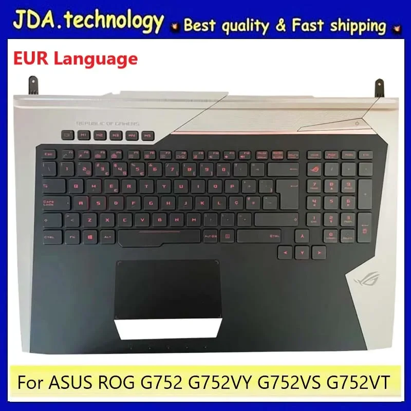 

MEIARROW New/Org for ASUS Rog G752 G752V G752VT G752VS Palmrest EUR SP Keyboard Upper Cover Backlit Touchpad