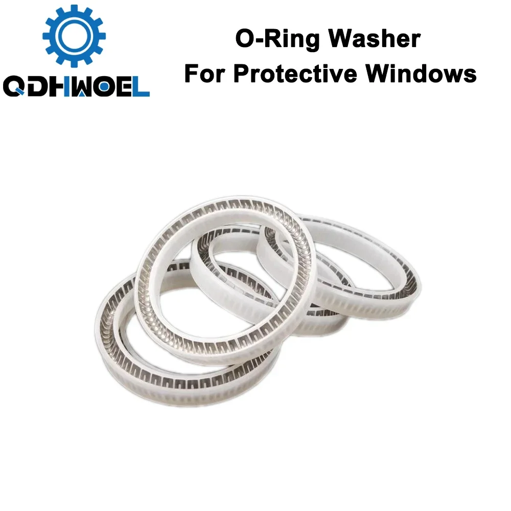 

QDHWOEL O-Ring Washer Protective Windows Customizable Size for Fiber Laser Head 1064nm