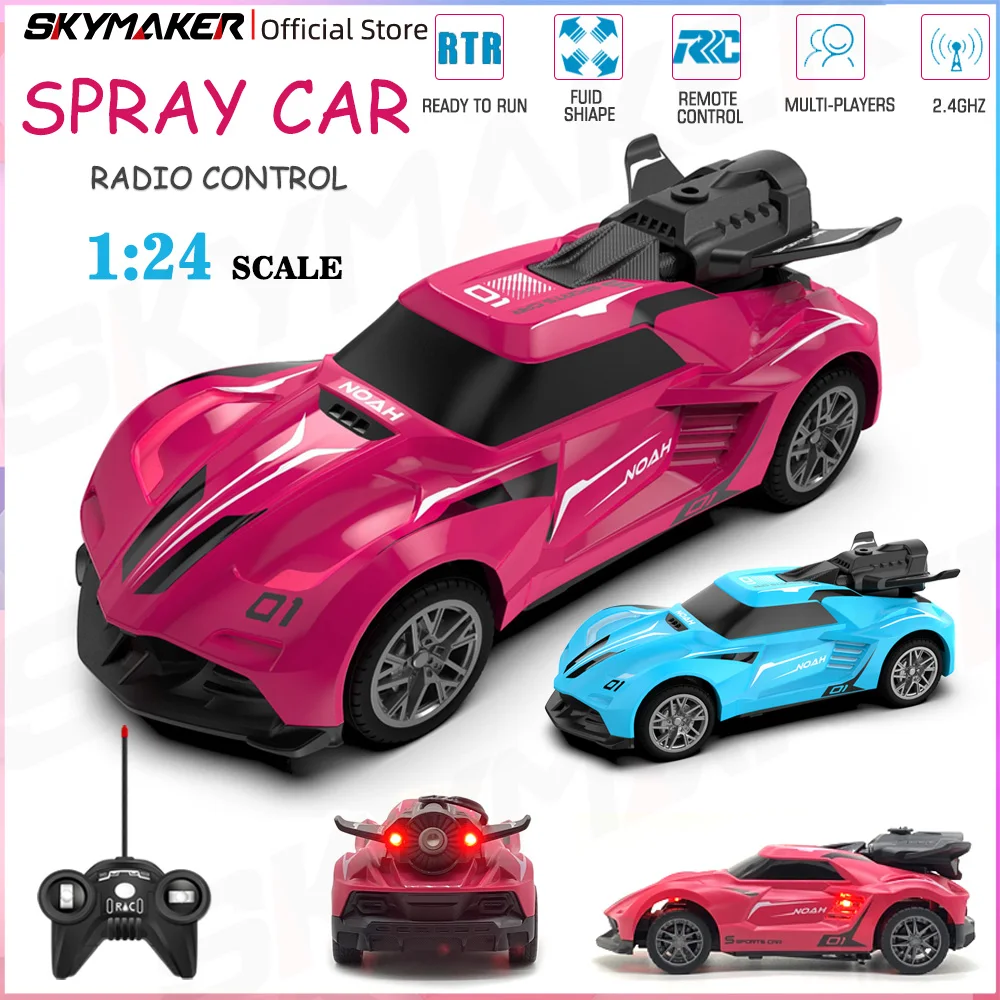 SuLong SL354A 1/24 2.4GHz RC Spray Stunt Car 2WD With LED Light Electric Remote Control Toy Vehicle Gift Indoors and Outdoors