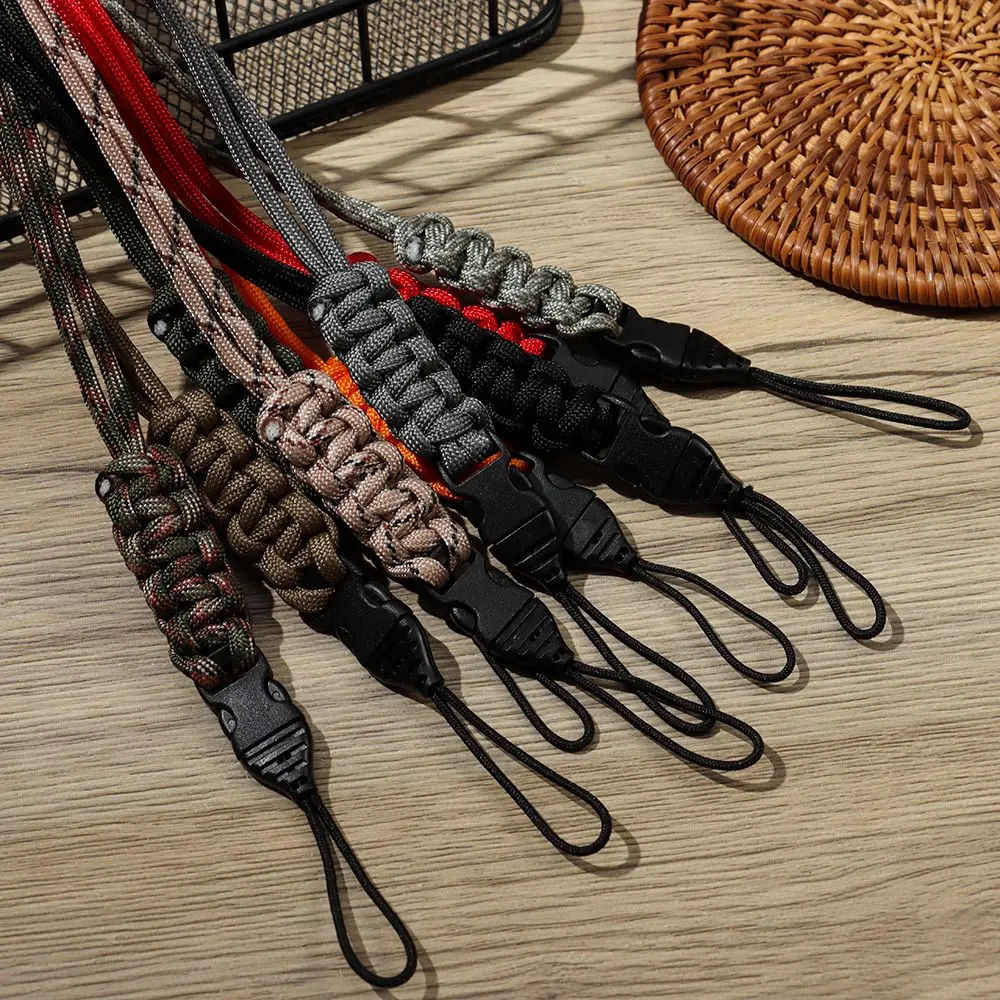 الدفاع عن النفس المظلة الحبل عالية القوة حلقة رئيسية Paracord المفاتيح حبل معلق كاميرا مكافحة خسر الحبل