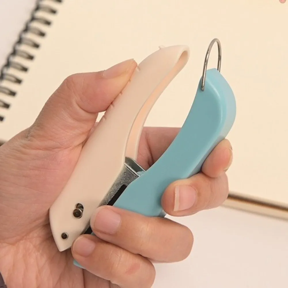 Press-Type Page Punch Embosser Labor-Saving Circle Heart Punching Machine Star Shape Aesthetic Handheld Punch Home Office Use