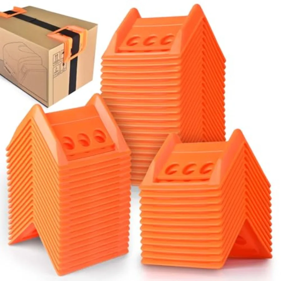 

50 Pack Edge Corner Protectors for Cargo Load Truck Shipping Flatbed Accessories Plastic Flatbed Edge Protector Used Together w