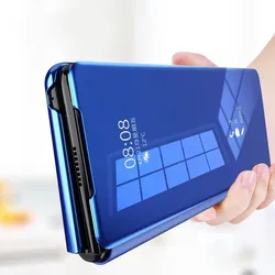 Mirror Clear Flip Magnetic Phone Case for Samsung Galaxy Z Fold 6 8 7 5 4 3 5G Fold 5 Fold 4 FOLD8 PU Leather Case Full Cover