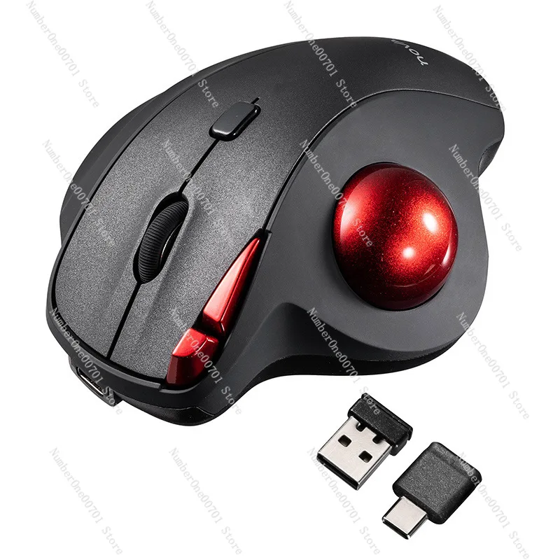 

Three-mode silent trackball mouse rechargeable wireless computer office CAD accurate drawing diagram PS